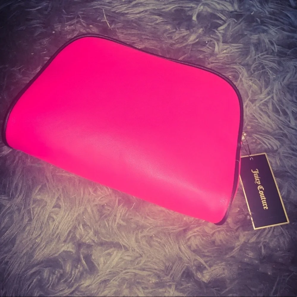 New Juicy Couture Woman’s Simply Stunning Hot Pink & Black Clutch